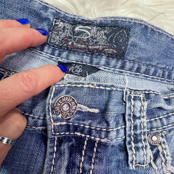 •👖|•SILVER JEANS•| Zic Flap Relaxed Fit Boot Cut Jeans 36x32👖 - Picture 7 of 12